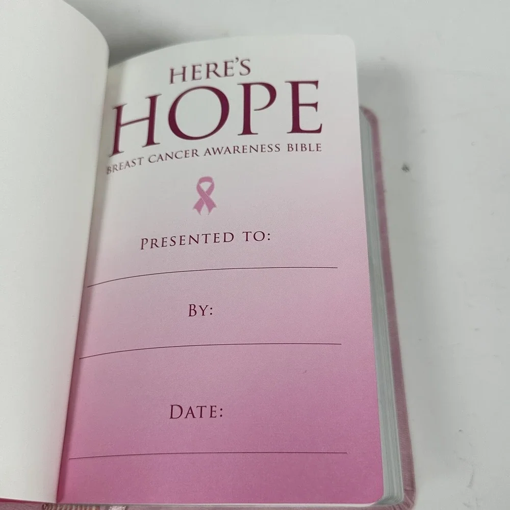Here's Hope Breast Cancer Bible Holman HCSB Christian Standard Fast‎ Shipping